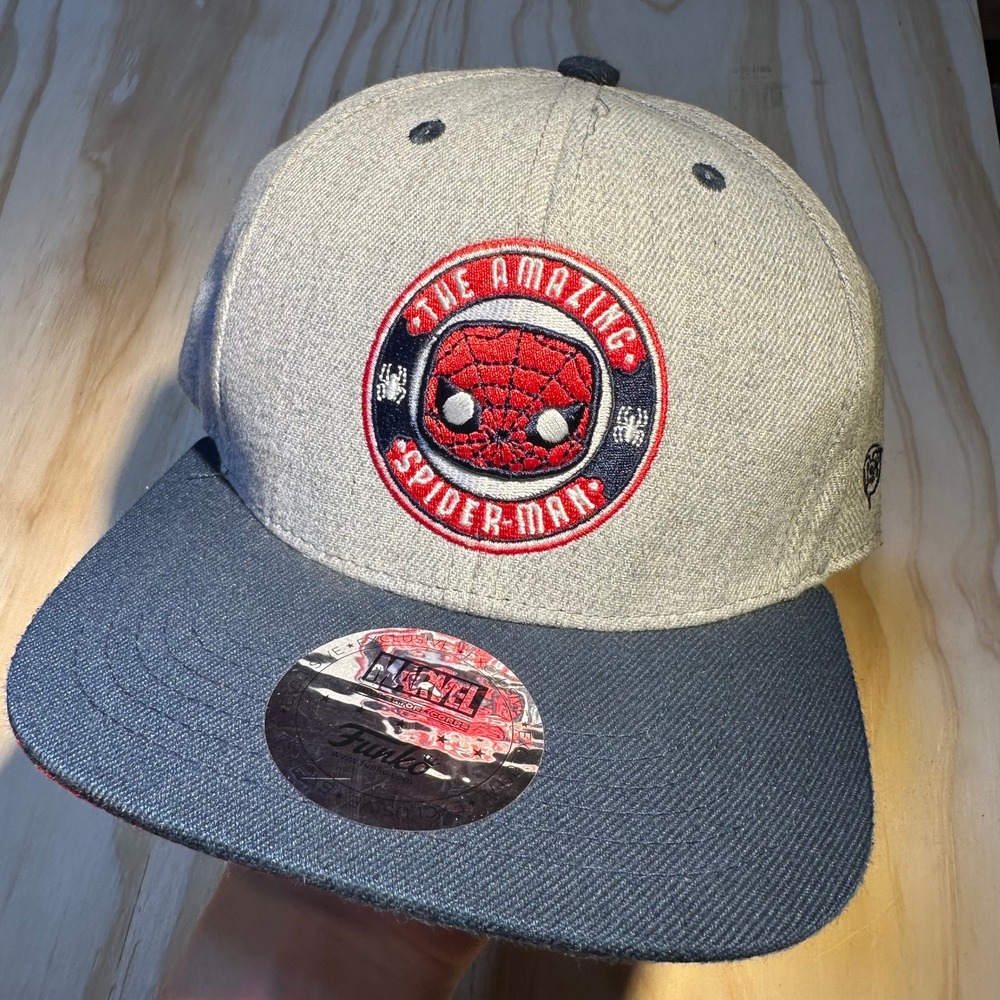 Funko Marvel Collector Corps The Amazing Spider-Man Gray Blue Snapback Hat